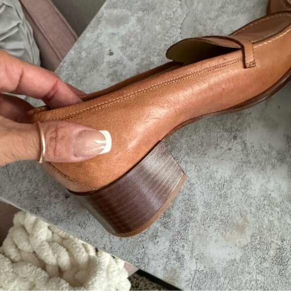 Coach Vintage Gertrude Heeled Loafers Black Leather Size 8B Classic Preppy - Picture 9 of 15